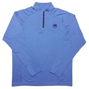 SUN MOUNTAIN 1/2 Zip Performance Pullover Hurstbourne Country Club Blue Medium M